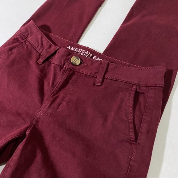 American Eagle Outfitters Pants - AE Skinny Stretch Pant - Wine